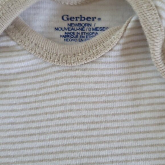 3-Pack Gerber Baby Boy Bear Print Onesies Short Sleeve Size Newborn - Picture 4 of 10
